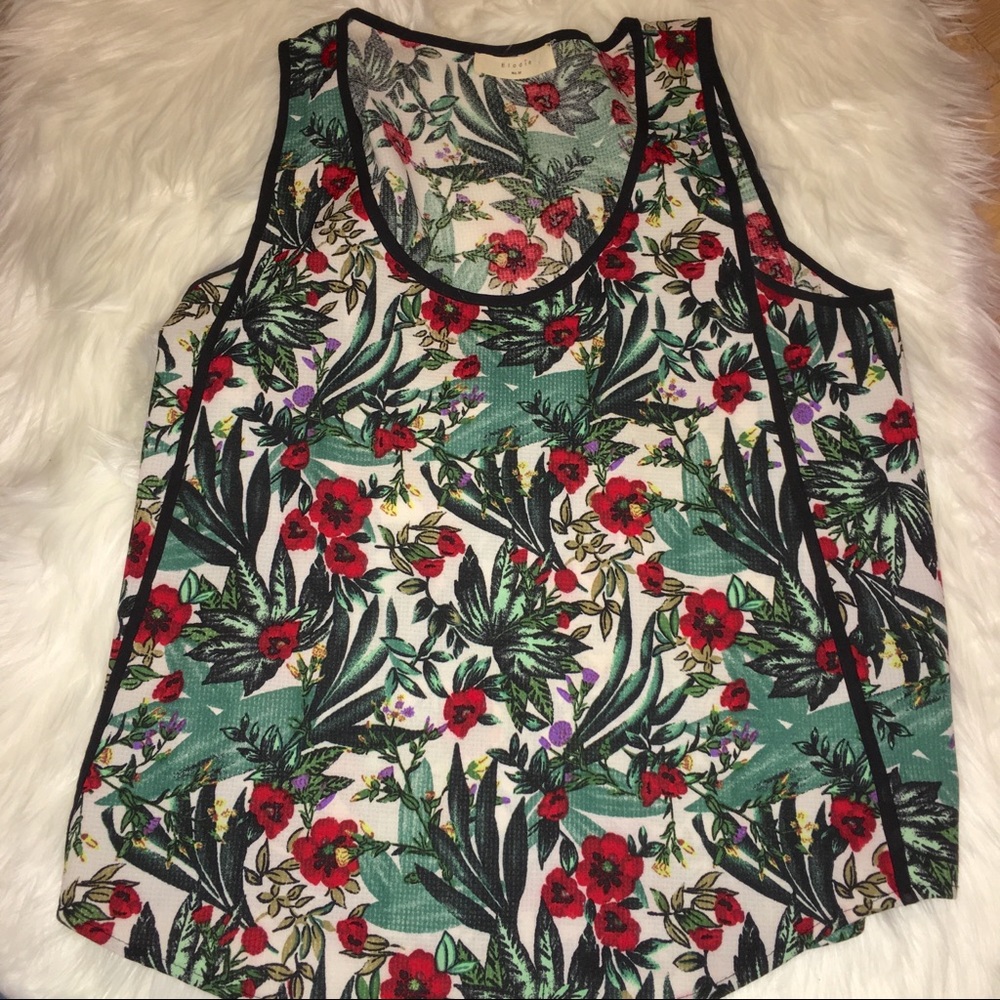 Elodie Top Womens Shirt Floral Sleeveless